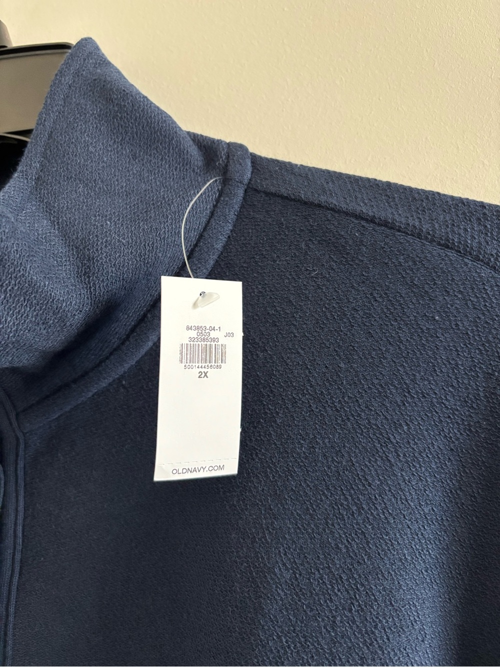 Old Navy Sweatshirt So Comfy Terry Fleece Navy Blue Women 2X NWT Athletic Casual - Picture 5 of 12